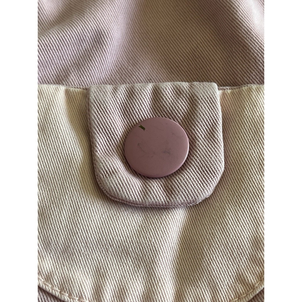 Y2K Fossil Women's Jacket Light Pink Sz L 100% Cotton Vintage - Picture 5 of 8